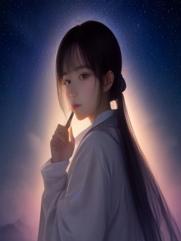 深夜书桌前戴着耳机听音乐在线听的年轻人，屏幕蓝色微光映在脸上，桌面散落着歌单草稿纸